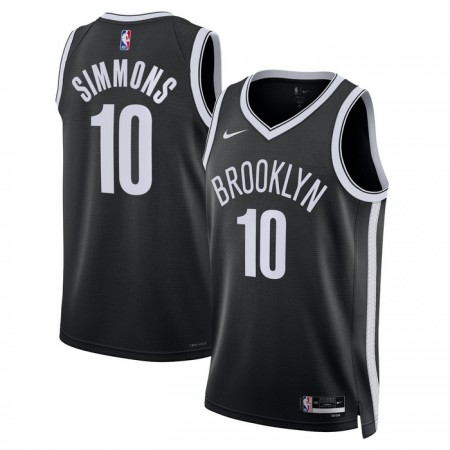 Camiseta Hombre Brooklyn Nets Ben Simmons 10 2022-23 Nike Icon Edition Negro Swingman
